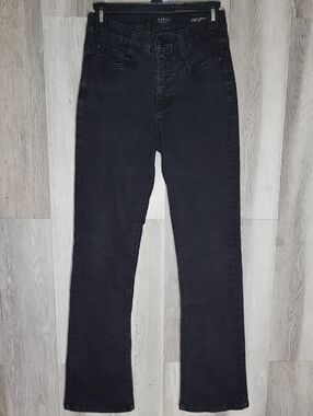 Curve Appeal Womens 2/26 Curve Creator High Rise Boot Faded Black Stretch Denim